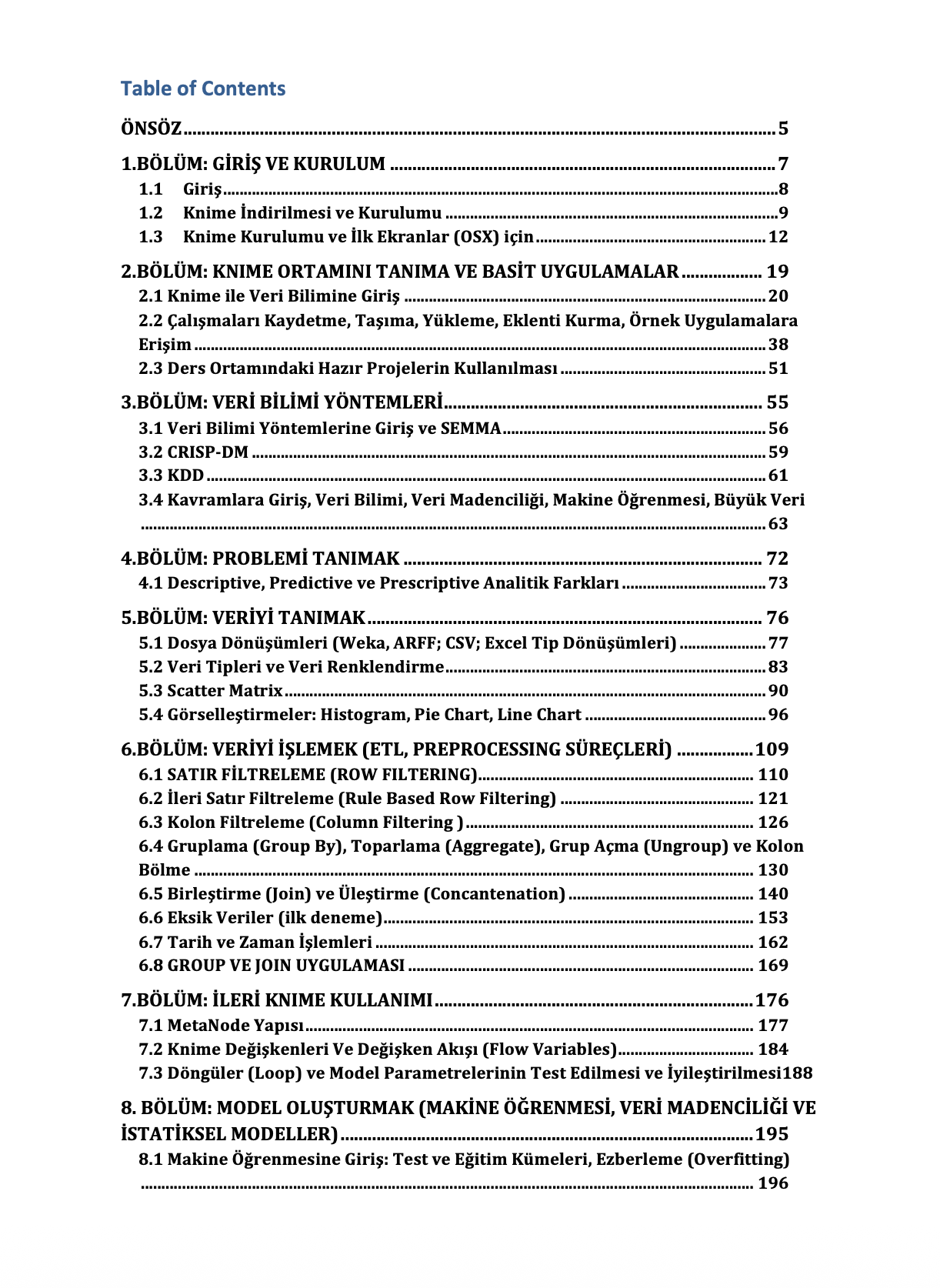 KNIME ile Uçtan Uca Veri Bilimi (Dijital Kitap) - Görsel 6