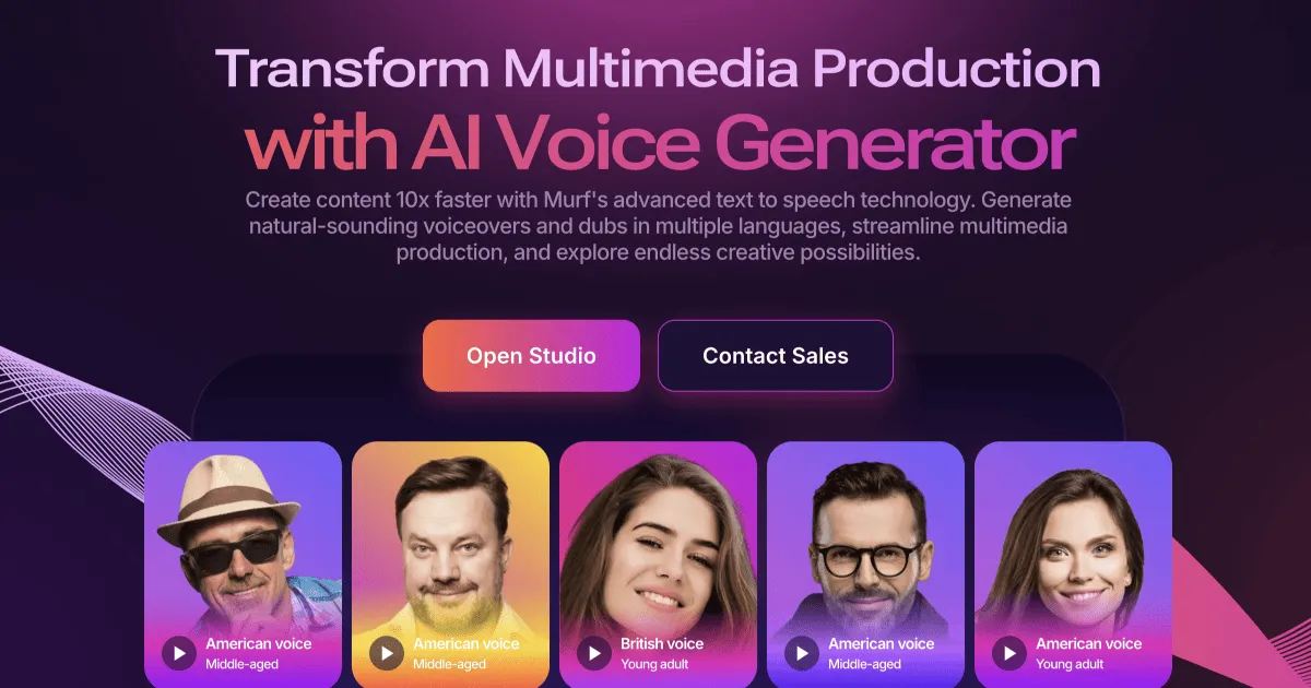 Murf AI – Yapay Zeka Seslendirme ve Dublaj Platformu ürün görseli