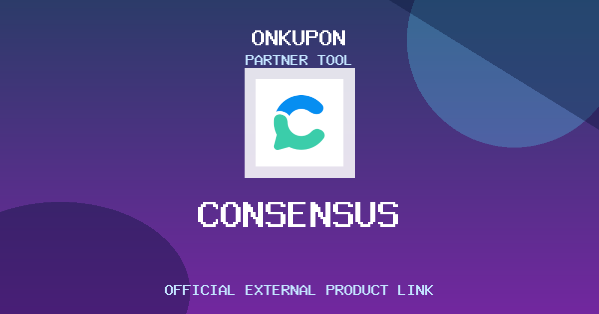Consensus – Akademik Araştırma için Yapay Zeka Arama Motoru OnKupon partner aracı