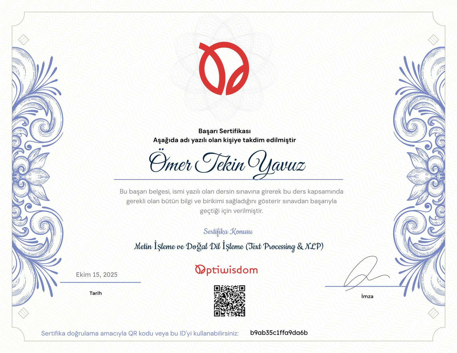 Metin İşleme ve Doğal Dil İşleme (Text Processing & NLP)